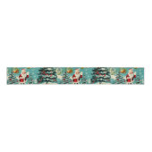 Retro Santa Wonderland Grosgrain Lint (Voorkant)