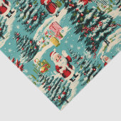 Retro Santa Wonderland Tissuepapier (Detail)