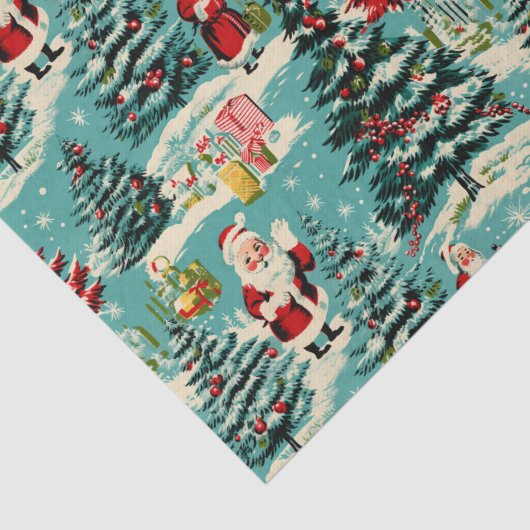 Retro Santa Wonderland Tissuepapier (Detail)