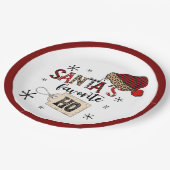 Retro Santa's Favoriete Ho! Christmas Papieren Bordje (Gekanteld)