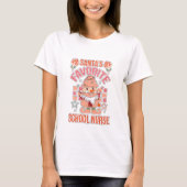 Retro Santa's favoriete schoolverpleegster T-shirt (Voorkant)