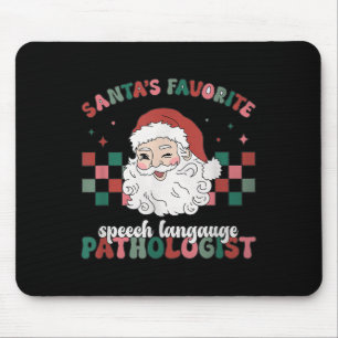 Retro Santa's Favoriete Spraaktaal Kerstmis S Muismat