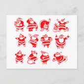 Retro Santas Feestdagenkaart (Voorkant)