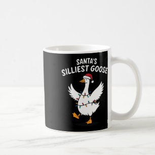 Retro Santa's Gekste Gans Kerstmis Dwaas Gans Koffiemok