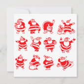 Retro Santas Kaart (Voorkant)