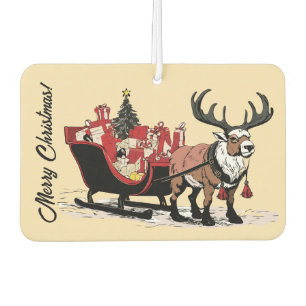 Retro Santa's Sleigh Christmas luchtverfrisser