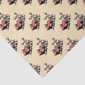 Retro Santa's Sleigh Christmas Tissuepapier (Detail)