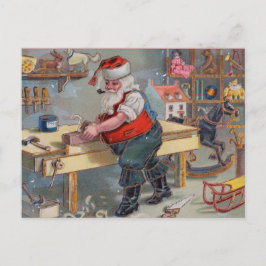 -Retro Santa's Speelgoed Briefkaart