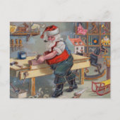 -Retro Santa's Speelgoed Briefkaart (Voorkant)