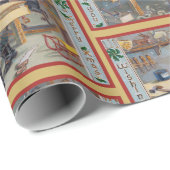 -Retro Santa's Speelgoed Cadeaupapier (Rol Hoek)