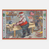 -Retro Santa's Speelgoed Inpakpapier Vel (Voorkant 3)