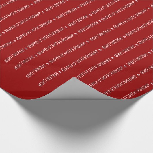 Retro Santa's Workshop Cadeaupapier (Hoek)