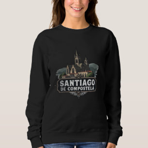 Retro Santiago de Compostela Landschap Vintage Sou Trui