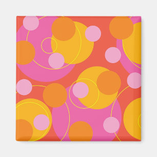 Retro sappige roze magneet