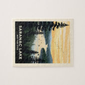 Retro Saranac Lake | New York Reizen Legpuzzel (Horizontaal)