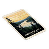 Retro Saranac Lake | New York Travel Magneet (Rechterzijde)