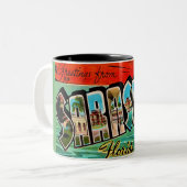 Retro Sarasota Florida Ansichtkaart Mok (Voorkant links)