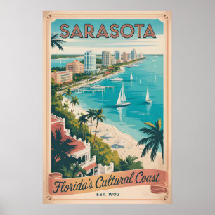 Retro Sarasota Florida Reisposter Poster