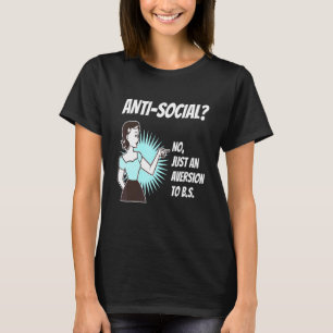  Retro Sarcastic 50-jarige huisvrouw Anti-sociale T-shirt