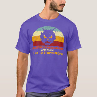 Retro Sarcastic Cat T-shirt