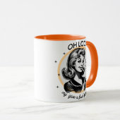 Retro Sarcastische Mok - Oh Kijk (Voorkant rechts)