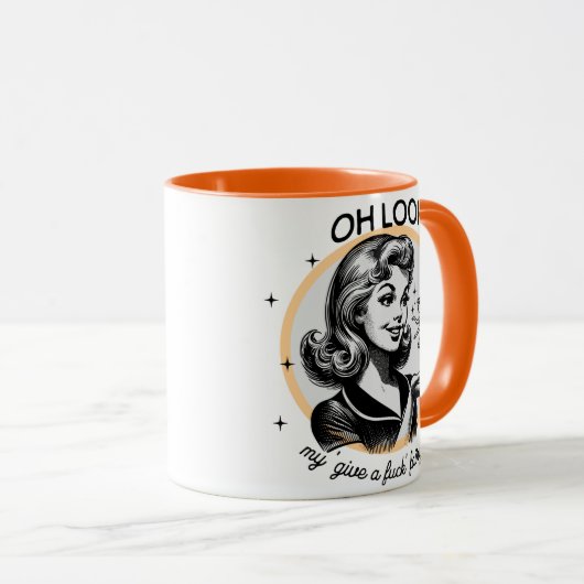 Retro Sarcastische Mok - Oh Kijk (Voorkant rechts)