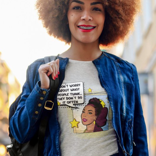 Retro Sarcastische Phrase 50s Huisvrouw Pop Kunst T-shirt