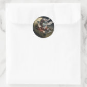 Retro Sardine Piloot Grappige Zee Sticker (Tas)