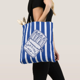Retro Sardineblik Illustratie Nautilus Tote Bag