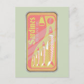 Retro-sardines-Poster Briefkaart (Voorkant)
