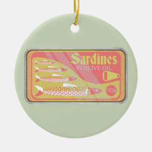 Retro-sardines-Poster Keramisch Ornament