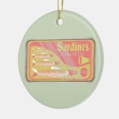 Retro-sardines-Poster Keramisch Ornament (Links)