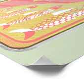 Retro-sardines-Poster Poster (Hoek)