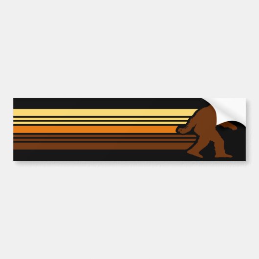 Retro Sasquatch Bumpersticker (Voorkant)