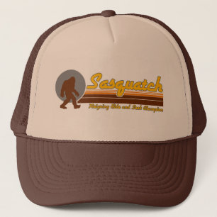 Retro Sasquatch Huid en zoek Champion Trucker Hat Trucker Pet