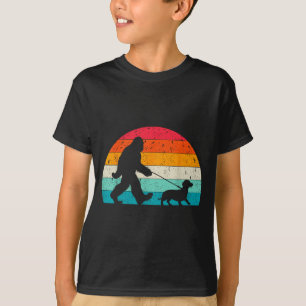 Retro Sasquatch-liefhebber Doxie Wienerse Hondenui T-shirt