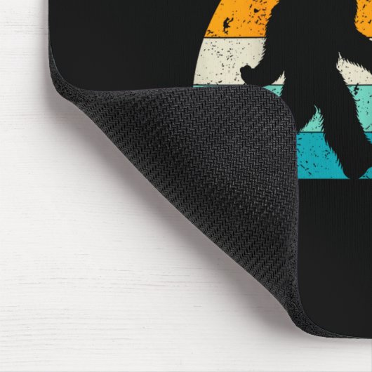 Retro Sasquatch Lover Doxie Wiener Dog Walker Bigf Muismat (Hoek)