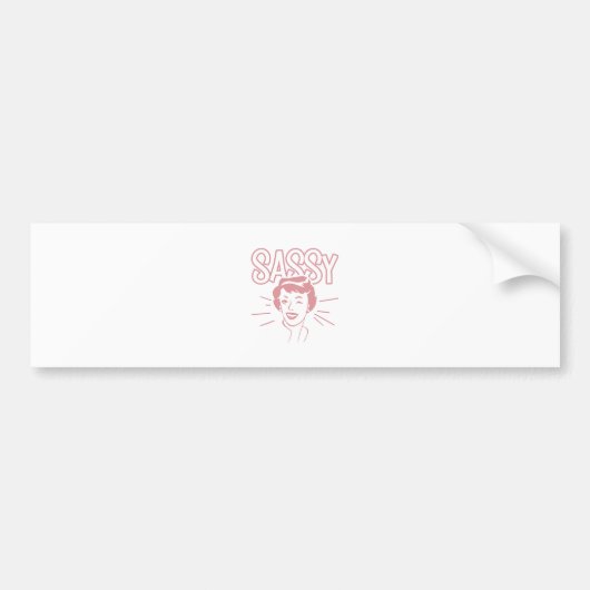 Retro Sassy Attitude Bumpersticker (Voorkant)