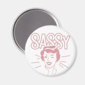 Retro Sassy Attitude Magneet (Voorkant / Achterkant)