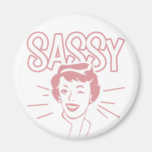Retro Sassy Attitude Magneet