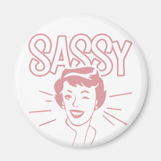 Retro Sassy Attitude Magneet (Voorkant)