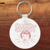 Retro Sassy Attitude Sleutelhanger (Voorkant)