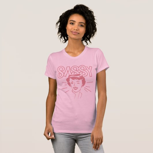 Retro Sassy Attitude T-shirt (Voorkant volledig)