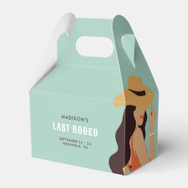 Retro Sassy Laatste Rodeo Roze Groene Bachelorette Bedankdoosjes