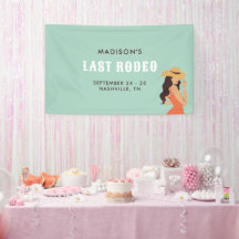 Retro Sassy Laatste Rodeo Roze Groene Bachelorette