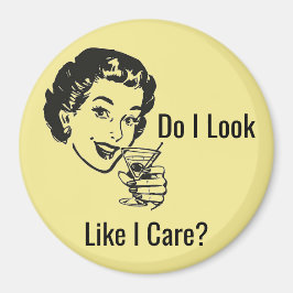 Retro Sassy Lady Design Magnet