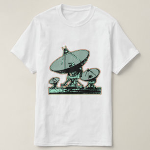Retro Satellite Dish Grafisch T-shirt