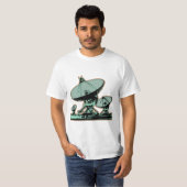 Retro Satellite Dish Grafisch T-shirt (Voorkant volledig)