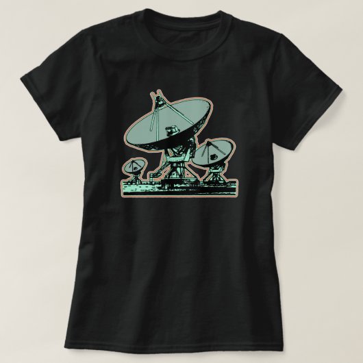 Retro Satellite Dish Grafisch T-shirt (Design voorkant)