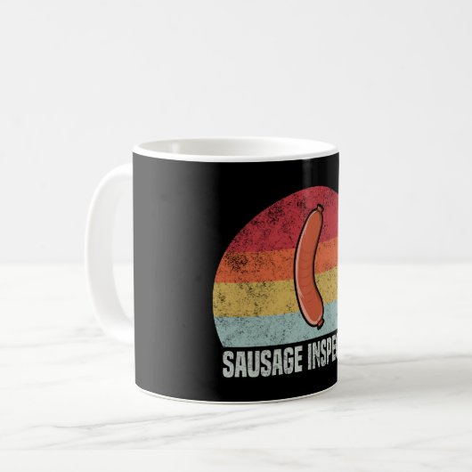 Retro Sausage Inspector - Weiner Lover Koffiemok (Voorkant links)